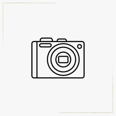 photo camera line icon