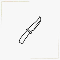 knife line icon