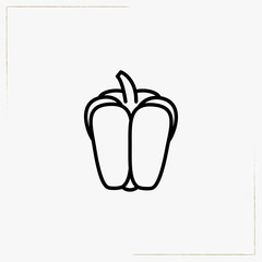 bell pepper line icon