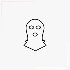 police mask line icon