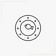 porthole line icon