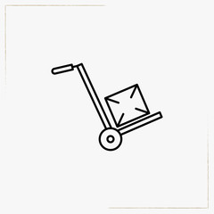 post office trolley line icon