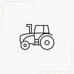 tractor line icon