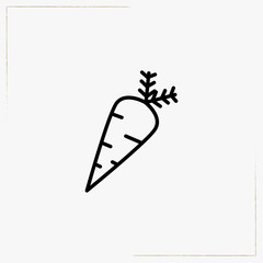 carrot line icon
