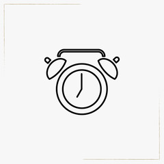 alarm clock line icon