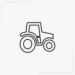 tractor line icon