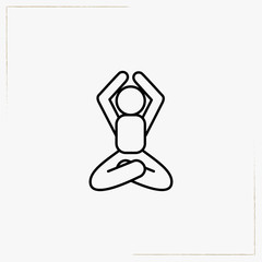 yoga exercises line icon