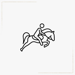 equestrian sport line icon