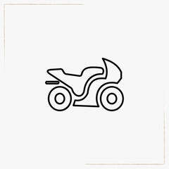 motorcycle line icon
