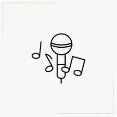 microphone line icon