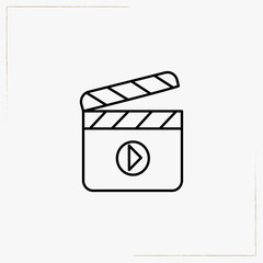 cinema flapper line icon - 192706110