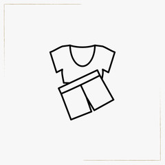 lady shirt line icon