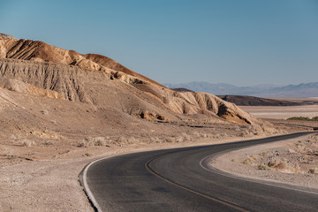 Fototapeta na wymiar Highway in Death Valley National Park, California