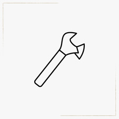 wrench line icon
