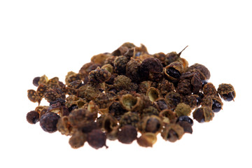 Chinese prickly ash, white background