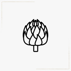 artichoke line icon