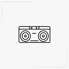 retro tape line icon