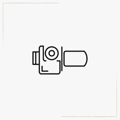 video camera line icon