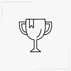 trophy line icon