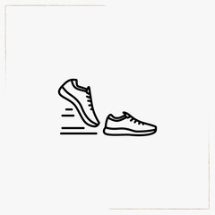 sport shoes line icon