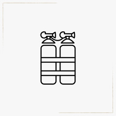 diving tank line icon