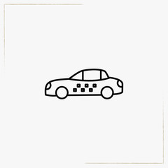 taxi car line icon