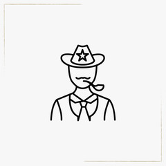 sheriff line icon