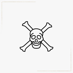 pirate sign line icon