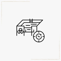 swimming pool line icon