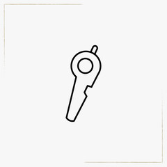 whistle line icon