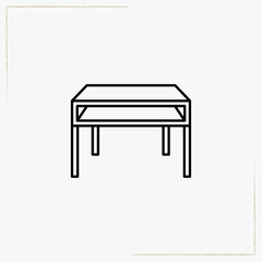 school desk line icon