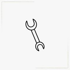 wrench line icon