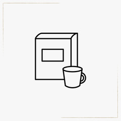 reading books line icon