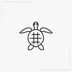 Obraz premium turtle line icon