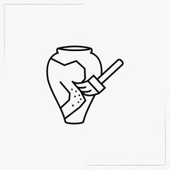 paint a pitcher line icon