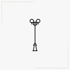 lamp post line icon