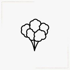 broccoli line icon