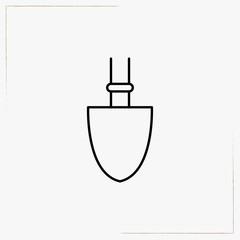 shovel line icon