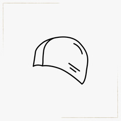swimming cap line icon