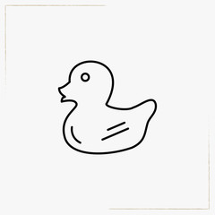 duck toy line icon