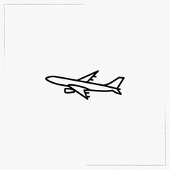 Fototapeta na wymiar airplane line icon