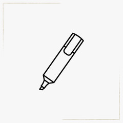 Fototapeta premium felt-tip pen line icon