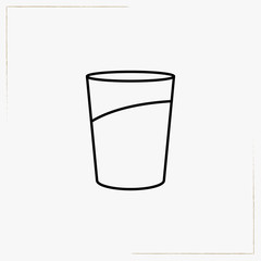 water cup line icon