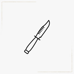knife line icon