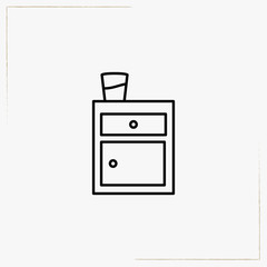 nightstand line icon