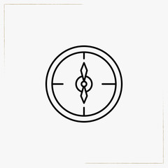 compass line icon
