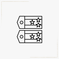 shoulder straps line icon