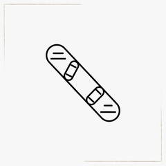 ski board line icon