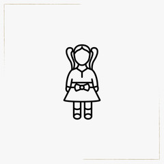 girl line icon