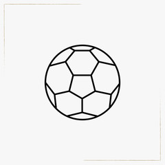 Fototapeta premium soccer ball line icon